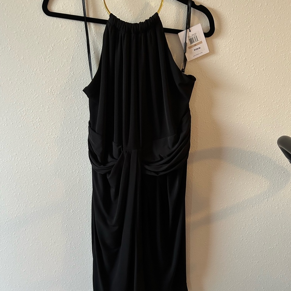 Calvin Klein Black Halter Sheath Dress